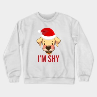 Shy Christmas Dog Crewneck Sweatshirt